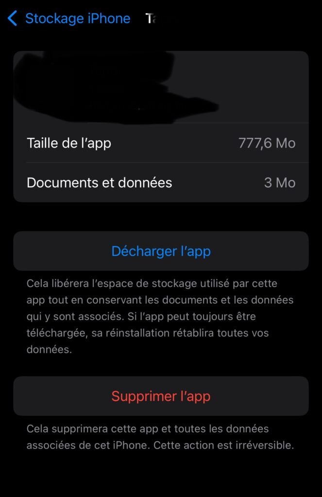 Désinstaller apps pour libérer de l’espace sur iPhone