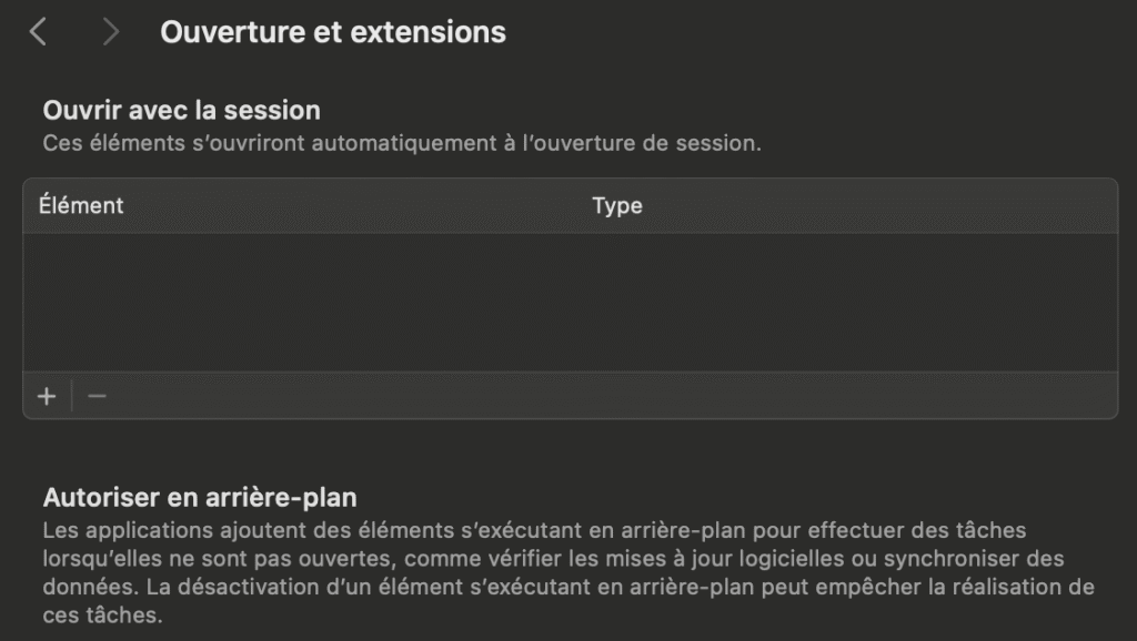 Réduire applications démarrage pour accélérer MacBook