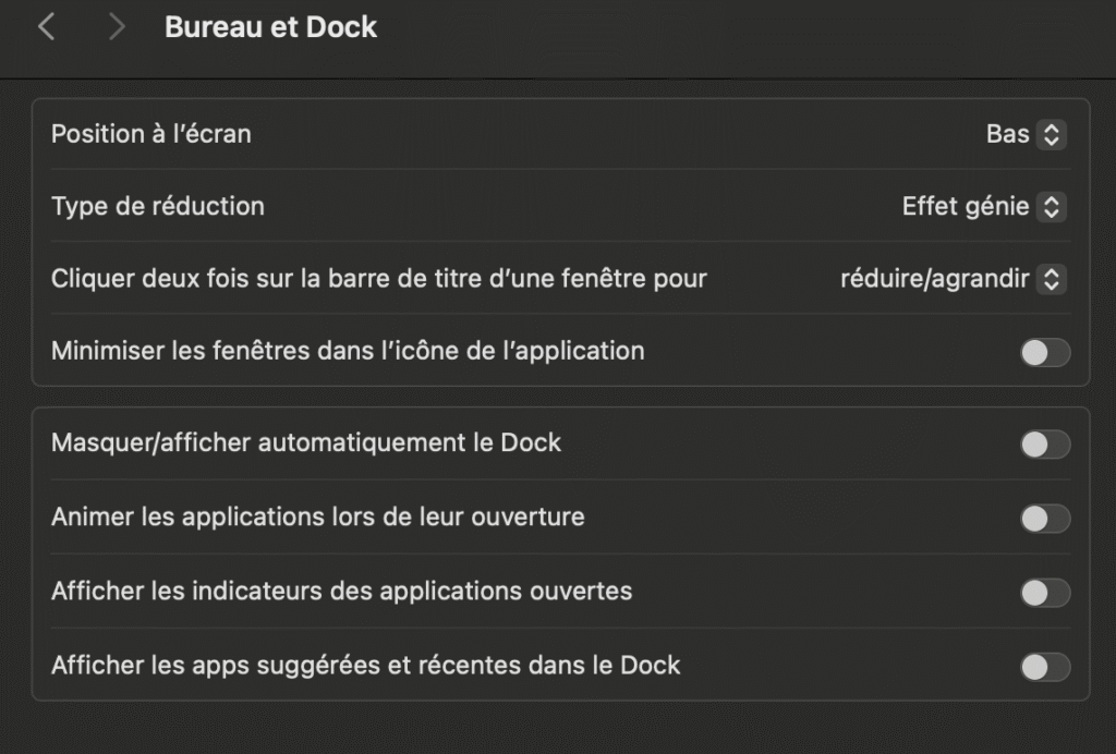 Désactiver effets visuels pour accélérer MacBook