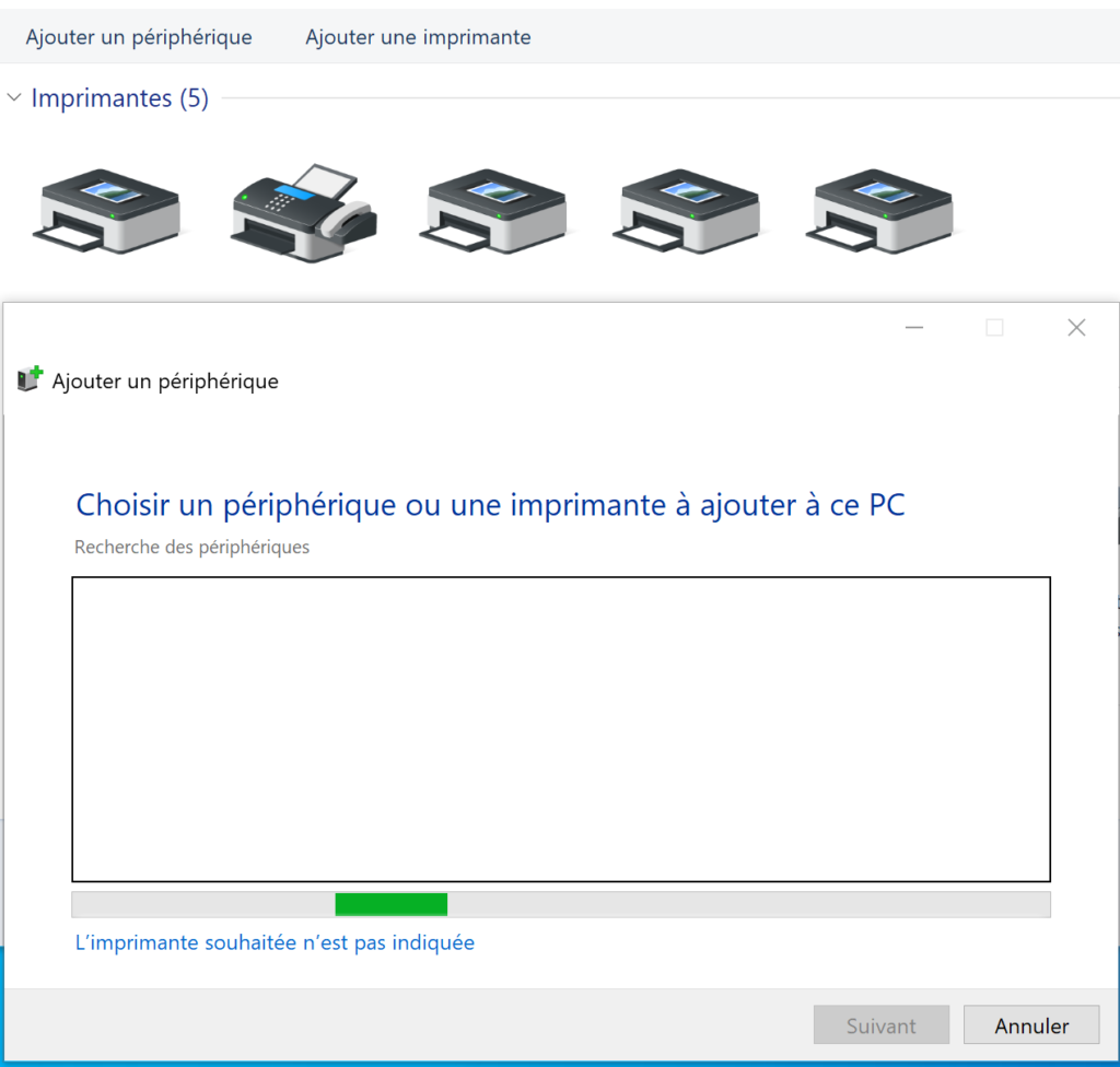 Ajouter imprimante sans fil sur PC
