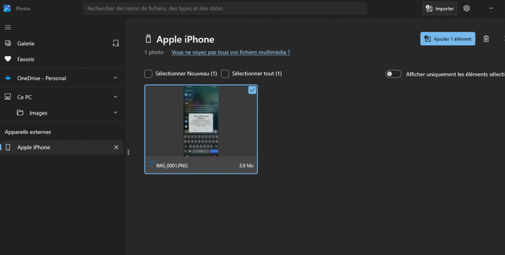 Importer photos iPhone à PC Astuce Info