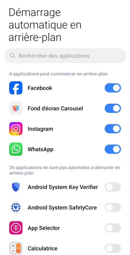 Désactiver applications pour optimiser Android